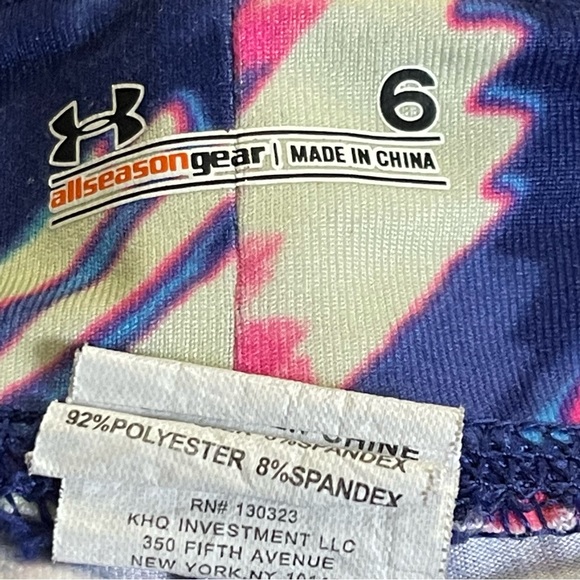 Girls Under Armour leggings Capris All Season Gear Size 6 - Picture 3 of 6